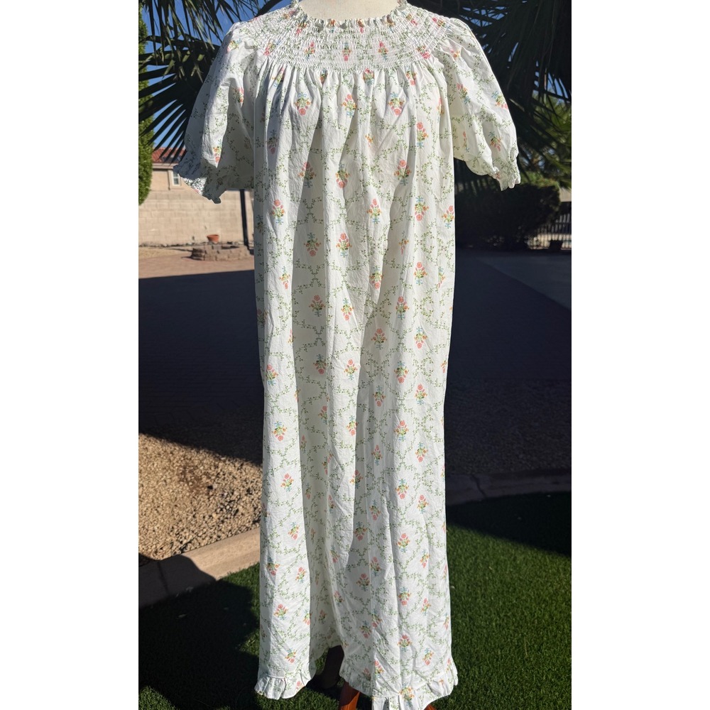 Hill House Caroline Nap Dress Pastel Trellis Size Small
